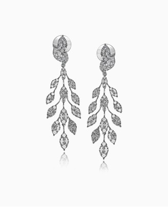 Silver Diamond Earrings