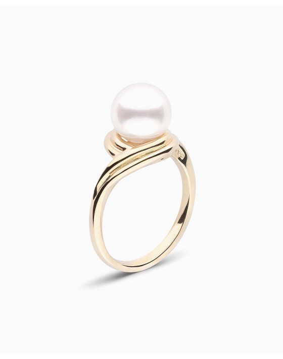 Moti Stone Pearl Silver Ring