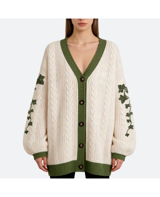 Women’s Jacquard Embroidered Cardigan