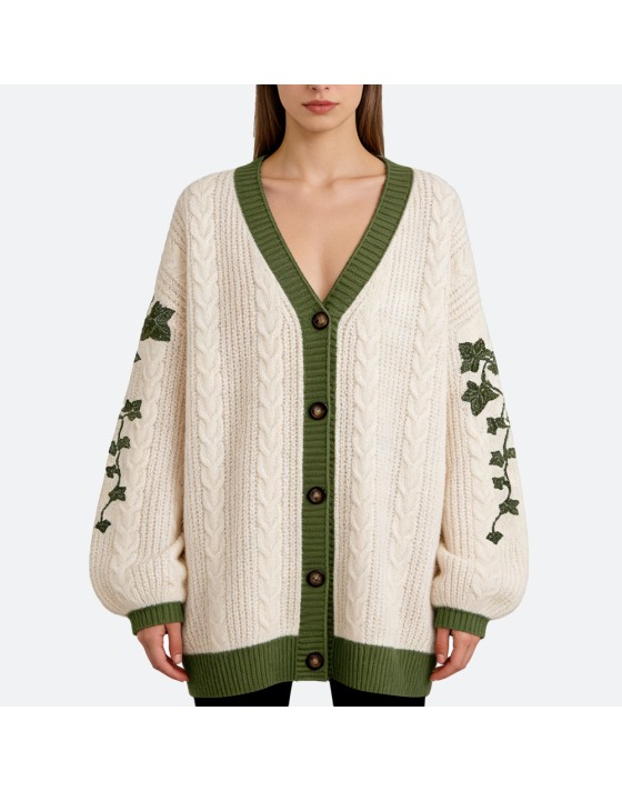Women’s Jacquard Embroidered Cardigan