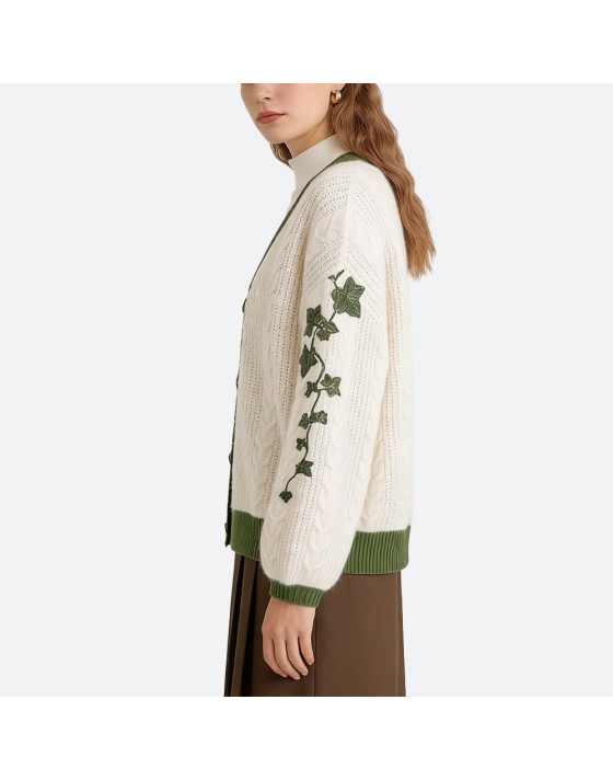 Women’s Jacquard Embroidered Cardigan