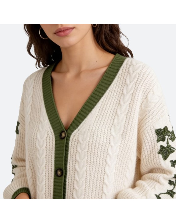 Women’s Jacquard Embroidered Cardigan