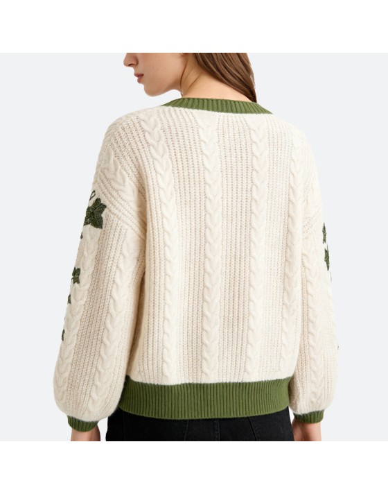 Women’s Jacquard Embroidered Cardigan