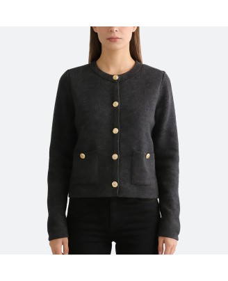 Women's button black cardigan