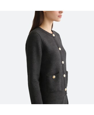 Women's button black cardigan