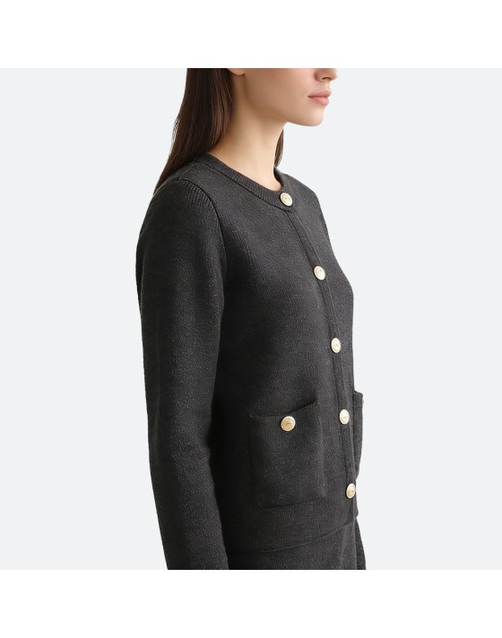 Women's button black cardigan