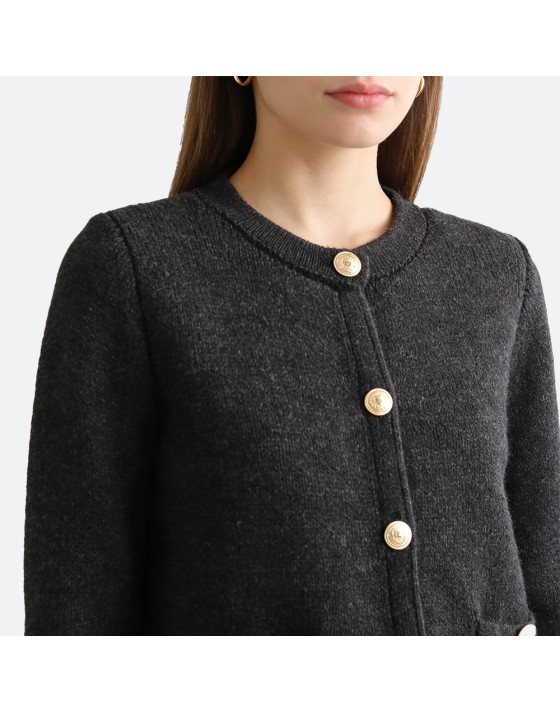 Women's button black cardigan