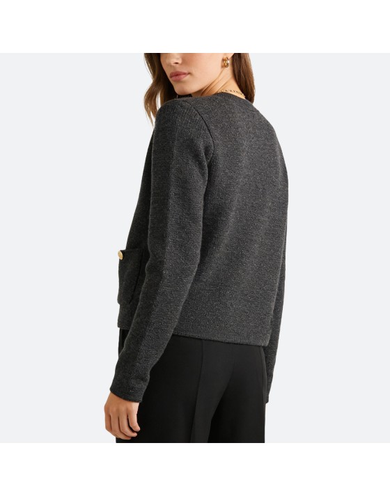 Women's button black cardigan