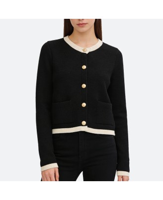 Women's Color-Block Loose Cardigan