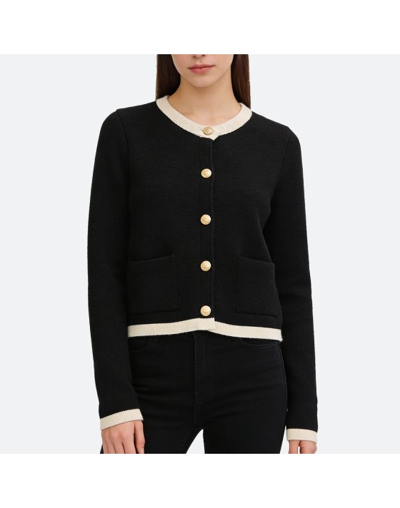 Women's Color-Block Loose Cardigan