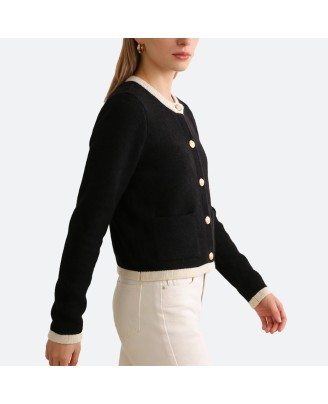 Women's Color-Block Loose Cardigan