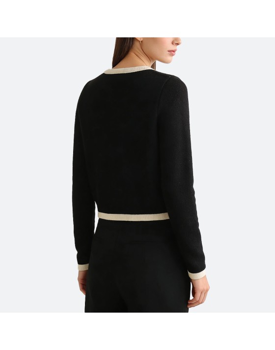 Women's Color-Block Loose Cardigan