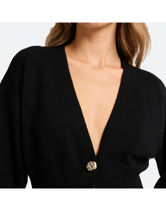 Solid Color Single-Breasted Cardigan