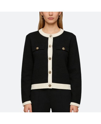 Solid Color Single-Breasted Cardigan