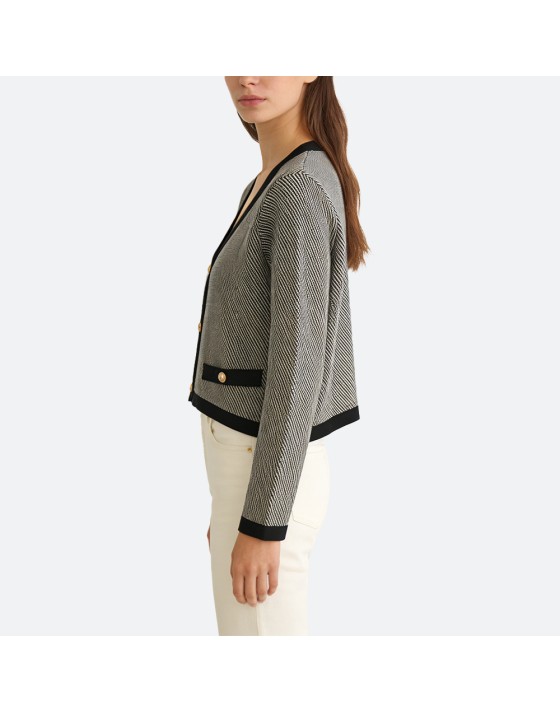 Women's pocket knit cardigan