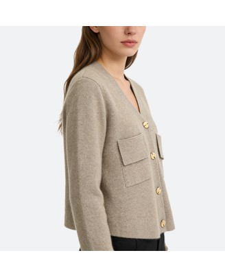 Thick Knit Cashmere Cardigan
