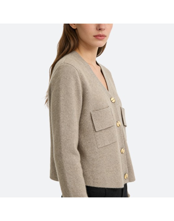 Thick Knit Cashmere Cardigan