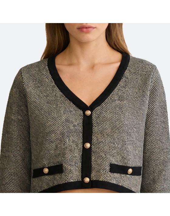 Women's pocket knit cardigan