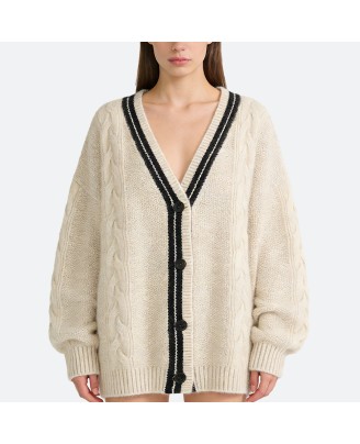 Fashion Cable Knit Cardigan