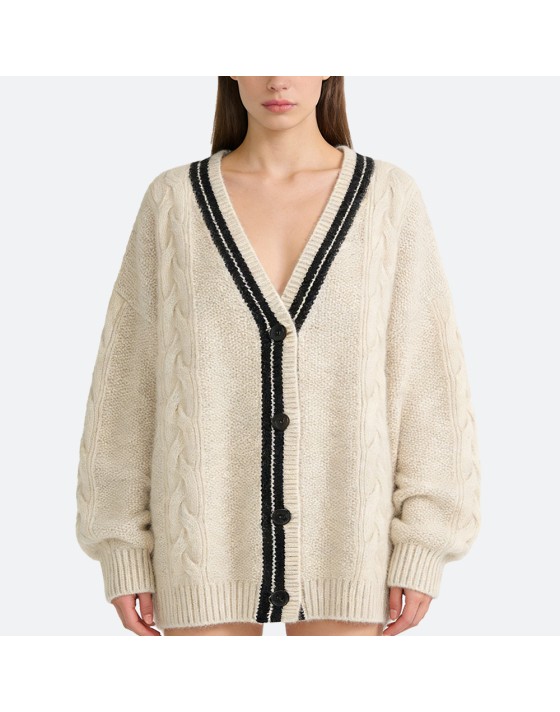 Fashion Cable Knit Cardigan