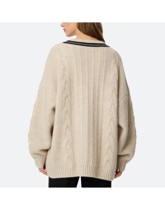 Fashion Cable Knit Cardigan