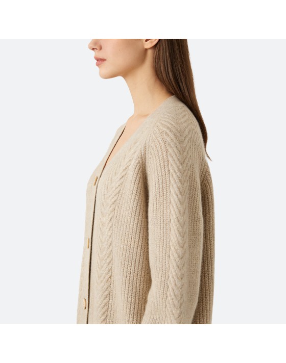 Loose-Fit Cashmere Knit Cardigan