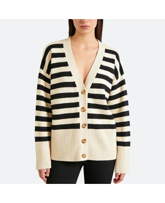 Striped Knitted Cardigan