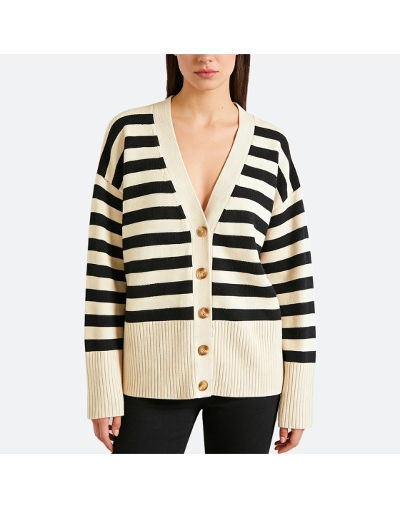 Striped Knitted Cardigan Striped Knitted Cardigan