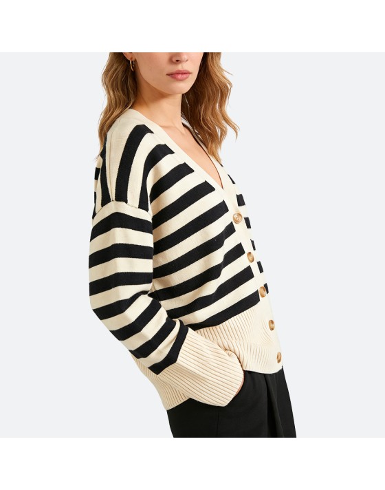 Striped Knitted Cardigan Striped Knitted Cardigan