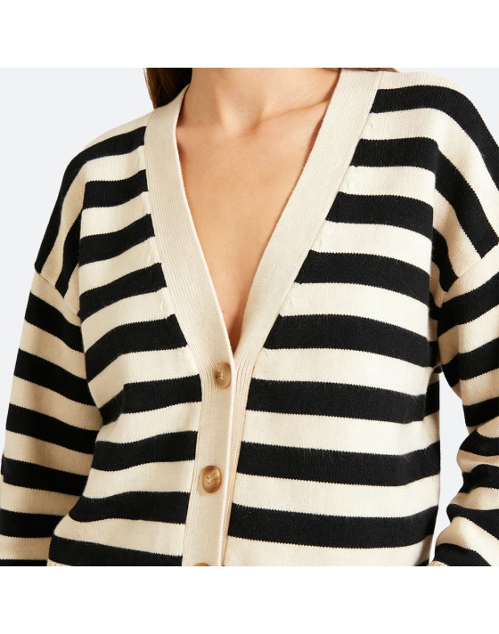 Striped Knitted Cardigan Striped Knitted Cardigan