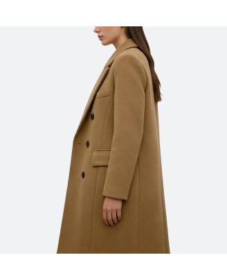 Loose Tie-Waist Wool Coat