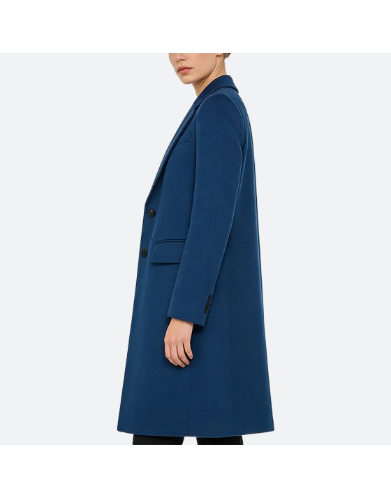Single-Breasted Wool Coat
