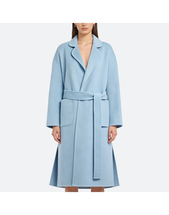 Wool double-breasted coat