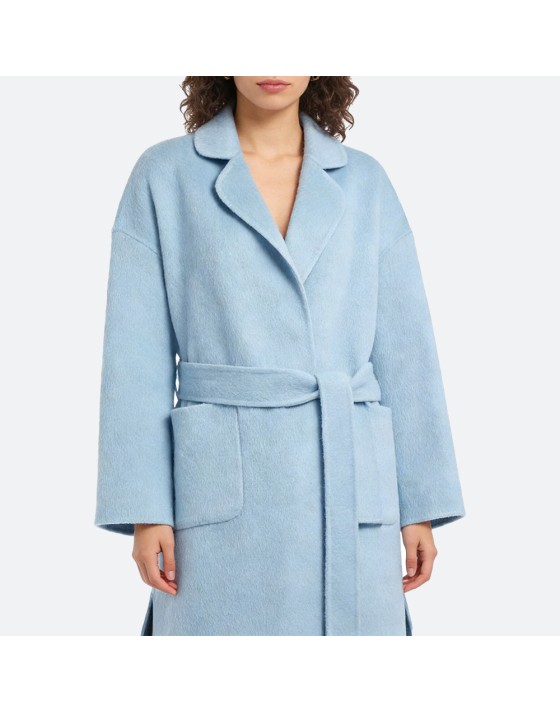 Wool double-breasted coat