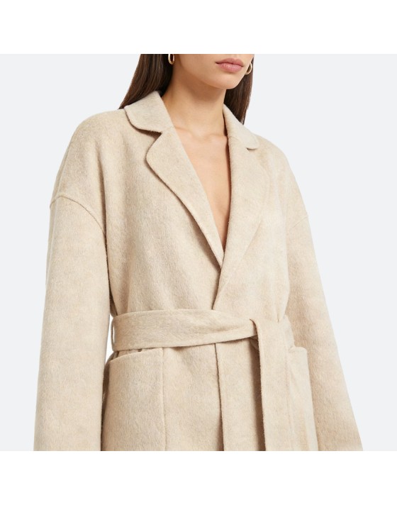 Belted Alpaca Wool Coat