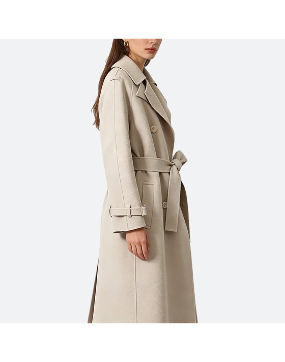 Belted Double-Breasted Coat