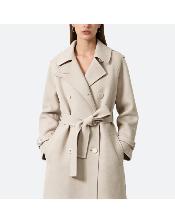 Belted Double-Breasted Coat