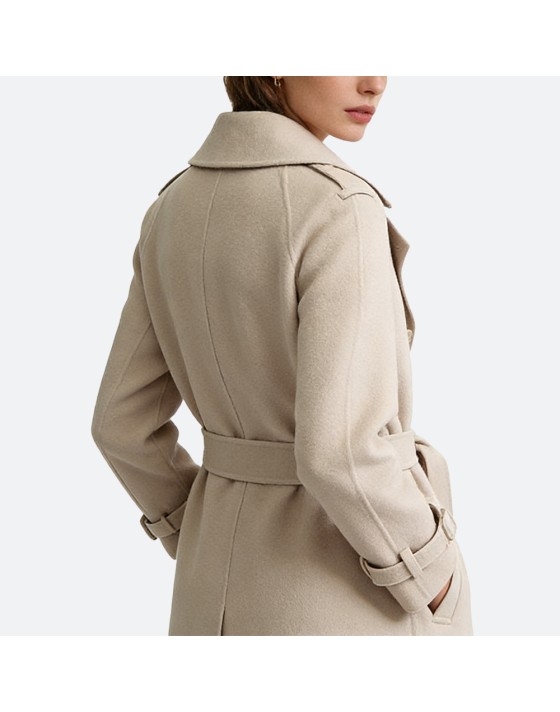 Belted Double-Breasted Coat