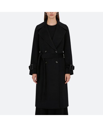 Black cashmere coat