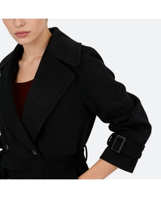 Black cashmere coat