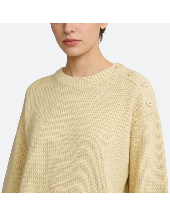 Wool Blend Crew Neck Pullover