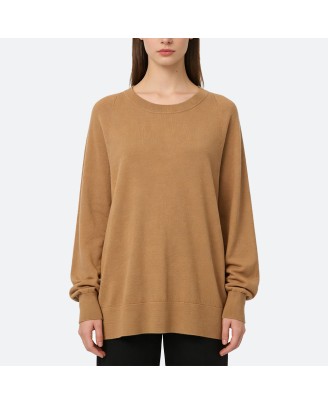 Crew Neck Jacquard Knit Pullover
