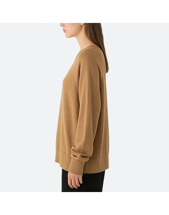 Crew Neck Jacquard Knit Pullover