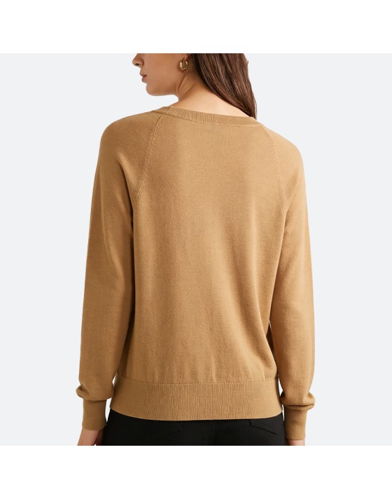 Crew Neck Jacquard Knit Pullover