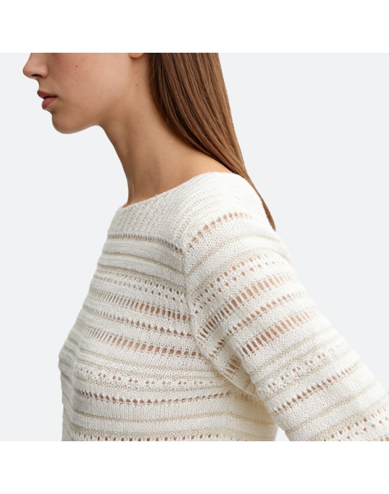 White Vintage Long Stripe Sweater White Vintage Long Stripe Sweater