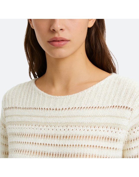 White Vintage Long Stripe Sweater White Vintage Long Stripe Sweater