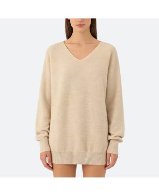 Minimalist V-Neck Wool Sweater