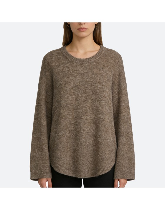 Ribbed Knit Wool Sweater