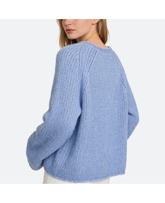 Long-Sleeve Chunky Knit Pullover