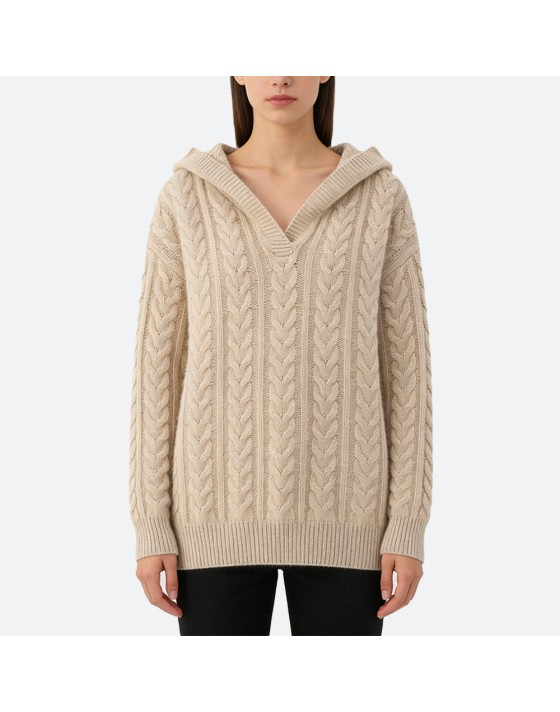 Women's Hooded Pullover Sweater